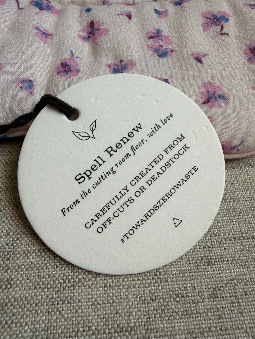 Spell Pink Floral Sleep Mask with Elastic Strap